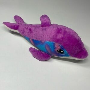 Build-A-Bear Workshop Sea Splash Dolphin ~17” Purple, Pink, Blue